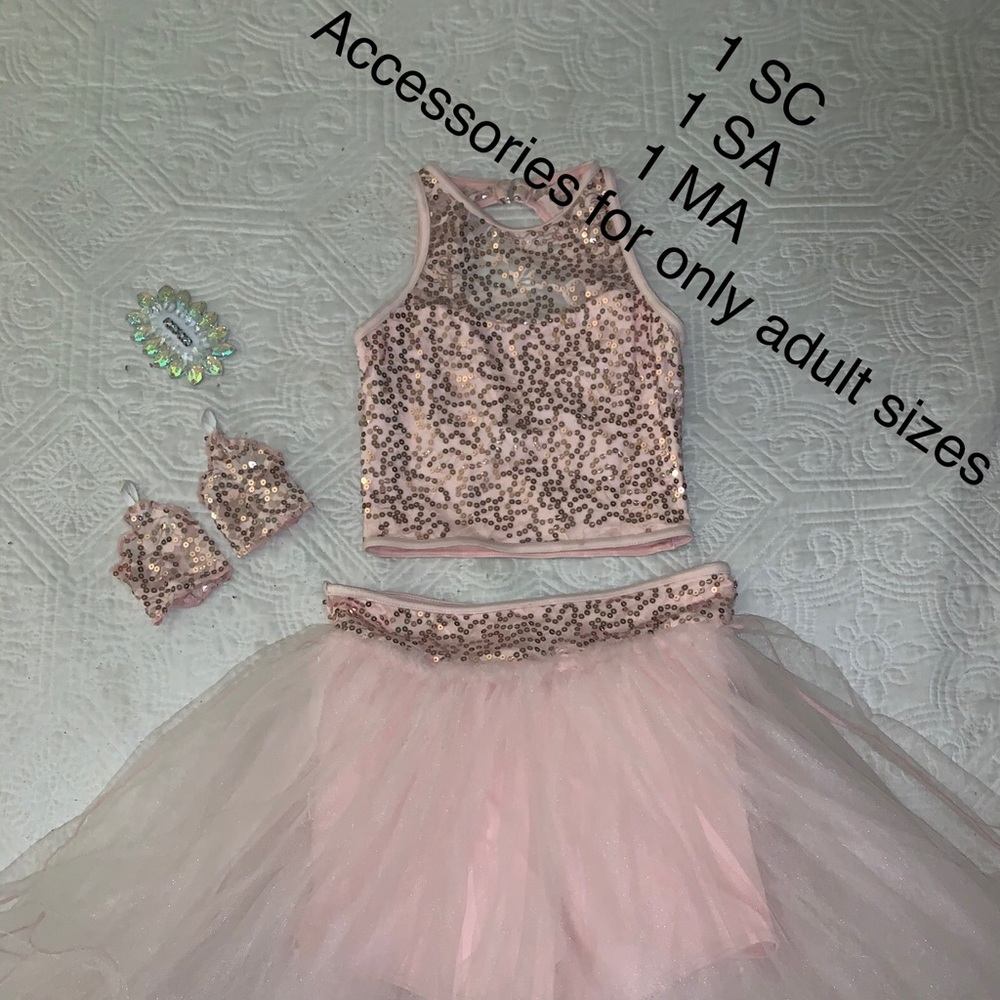 Weissman Dance Costumes in blush two pieces